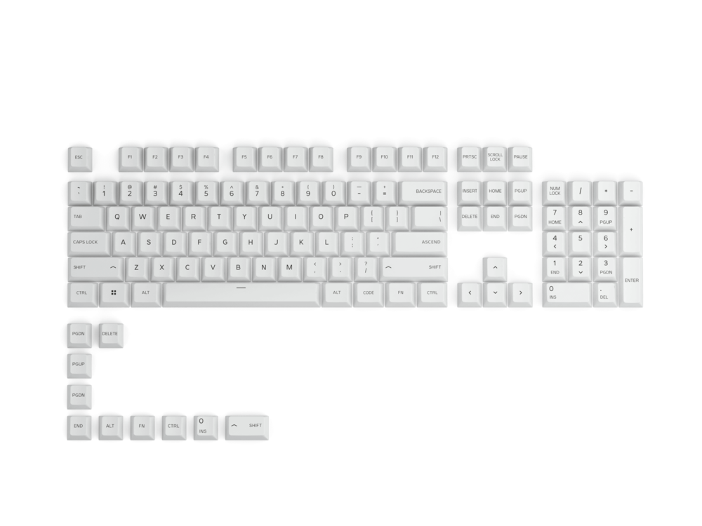 Glorious PBT White Key Caps Glorious PBT White Key Caps